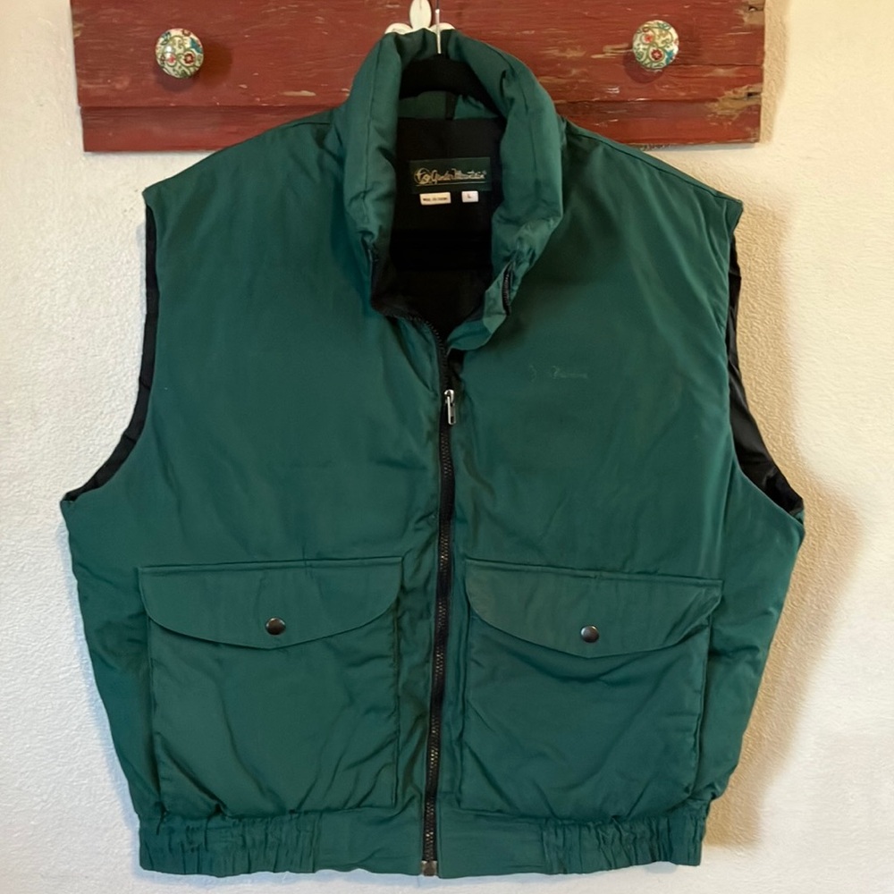 Gander Mountain Green Quilted Outdoor Vest with Pockets‎